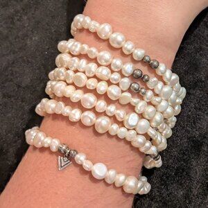 Silpada Designs Freshwater Pearl Stretch Bracelets